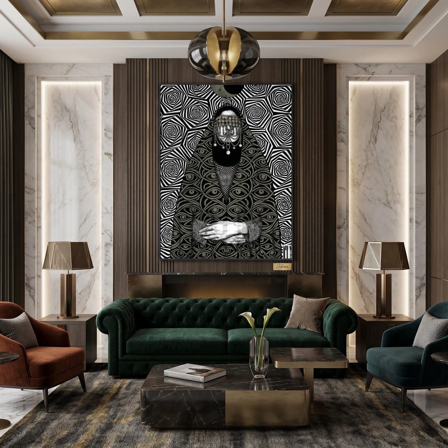 2Mystic Eye Abaya - Fine Art