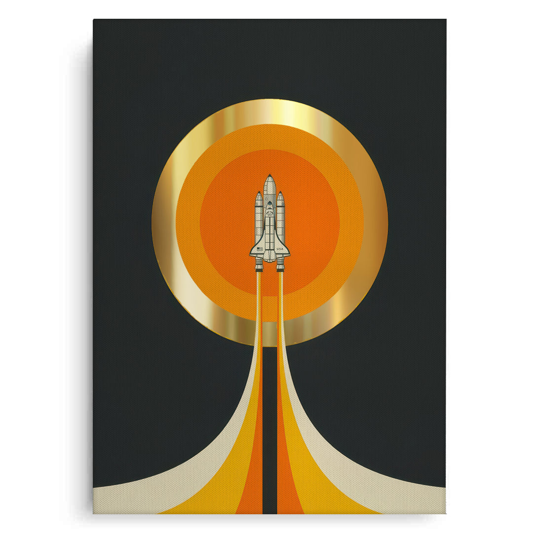 2NASA Inspired Rocket Ship - Canvas