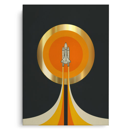 NASA Inspired Rocket Ship - Canvas