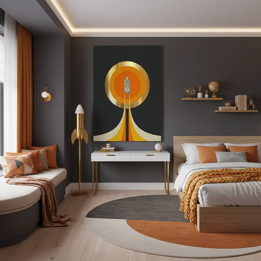 NASA Inspired Rocket Ship - Canvas