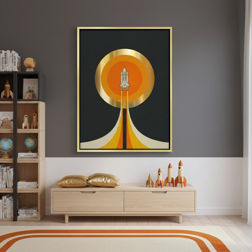 2NASA Inspired Rocket Ship - Canvas