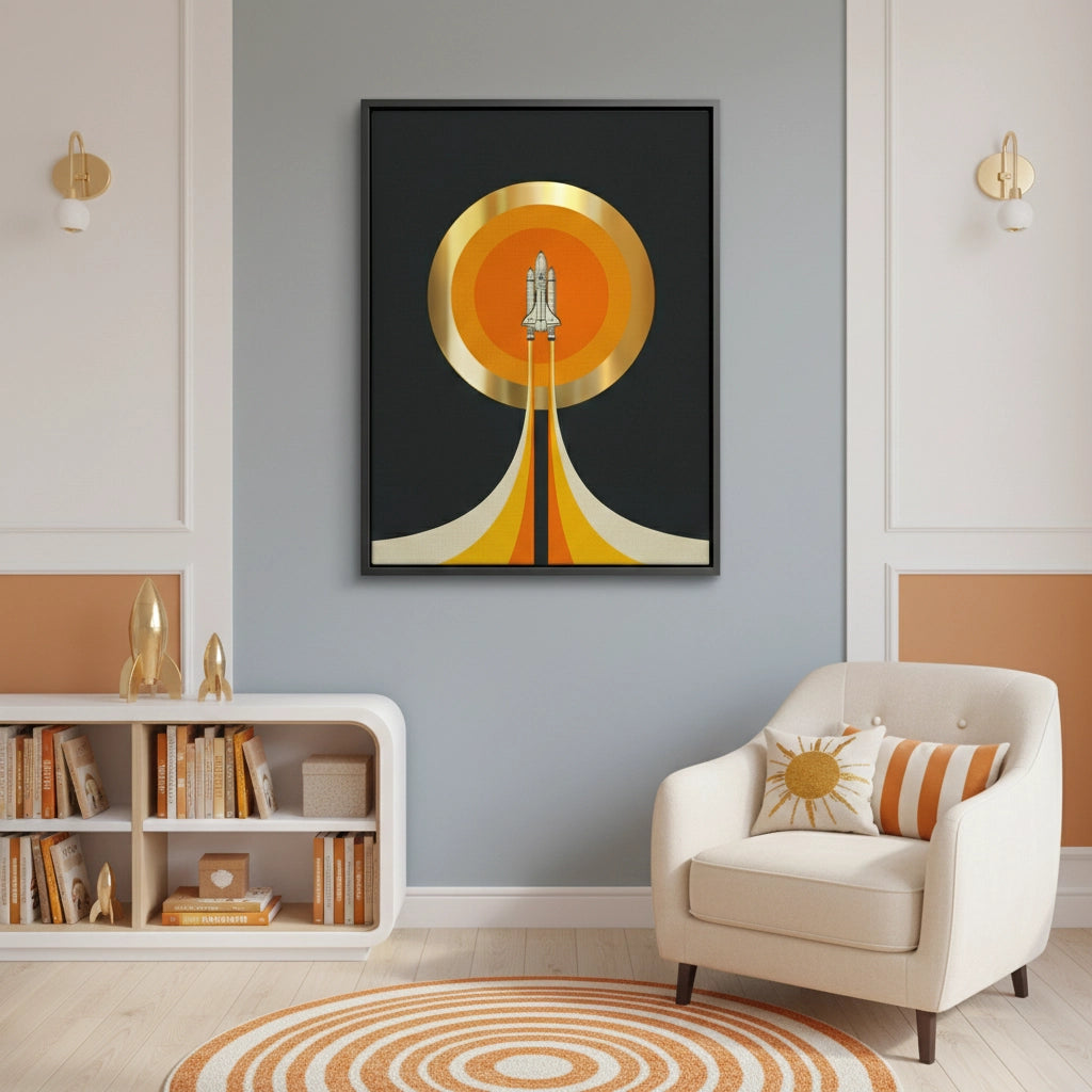 2NASA Inspired Rocket Ship - Canvas