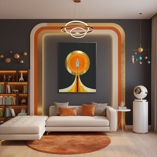 NASA Inspired Rocket Ship - Fine Art