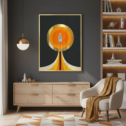 NASA Inspired Rocket Ship - Fine Art