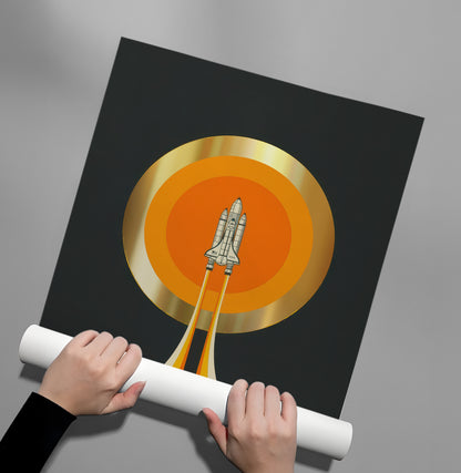 NASA Inspired Rocket Ship - Poster