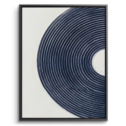 Navy Zen Circles Set Of 2 modern textured wall décor for UAE living rooms and bedrooms