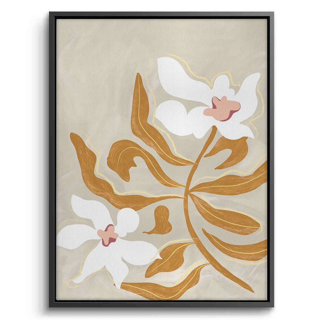 2Neutral Earth Tone Floral - Canvas