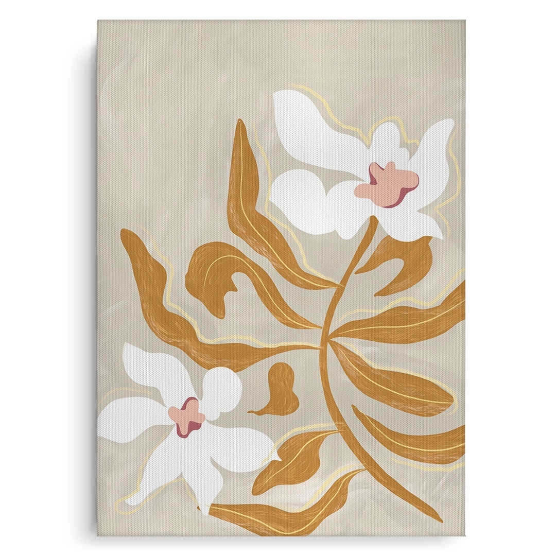 2Neutral Earth Tone Floral - Canvas