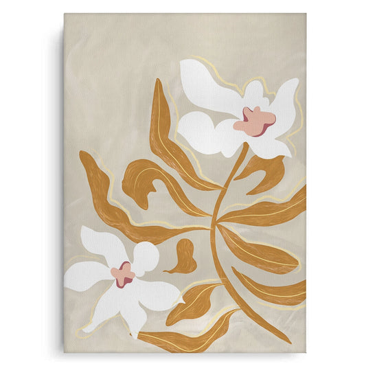 Neutral Earth Tone Floral - Canvas