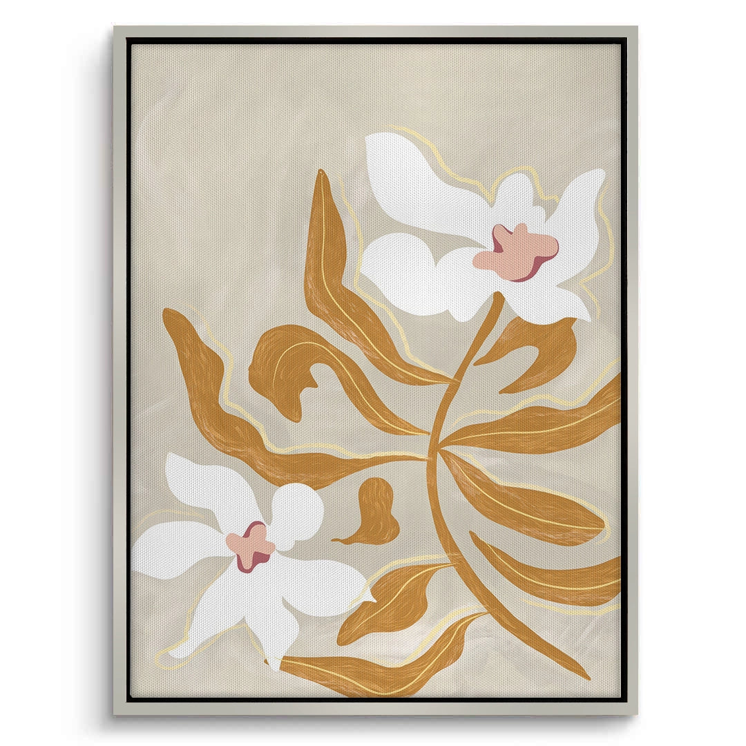 2Neutral Earth Tone Floral - Canvas