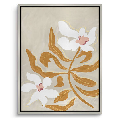 Neutral Earth Tone Floral - Canvas