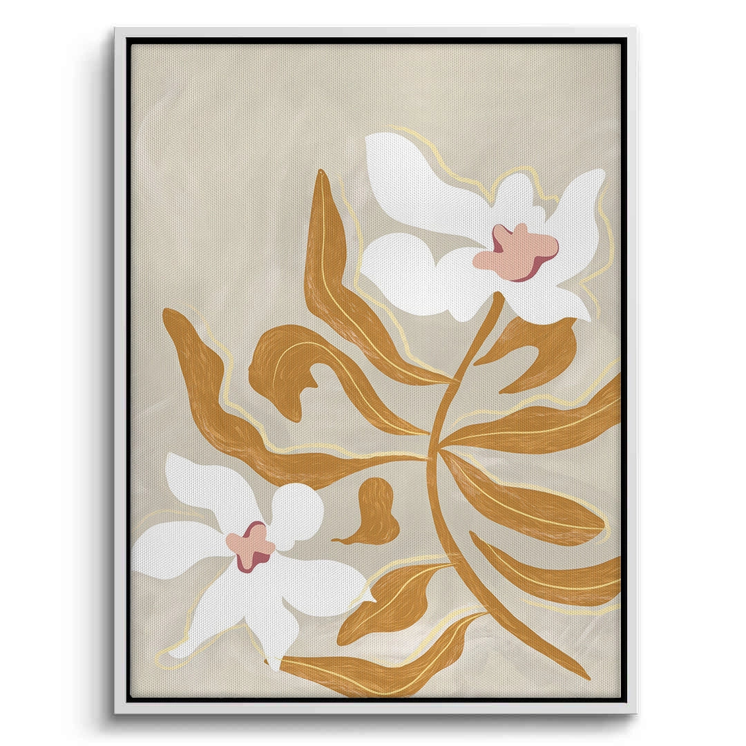 2Neutral Earth Tone Floral - Canvas