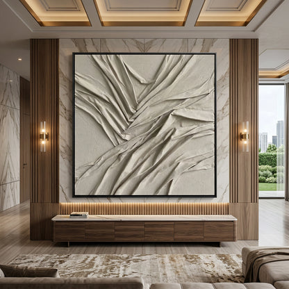 Contemporary Folded Plaster Texture for High-End Dubai Real Estate