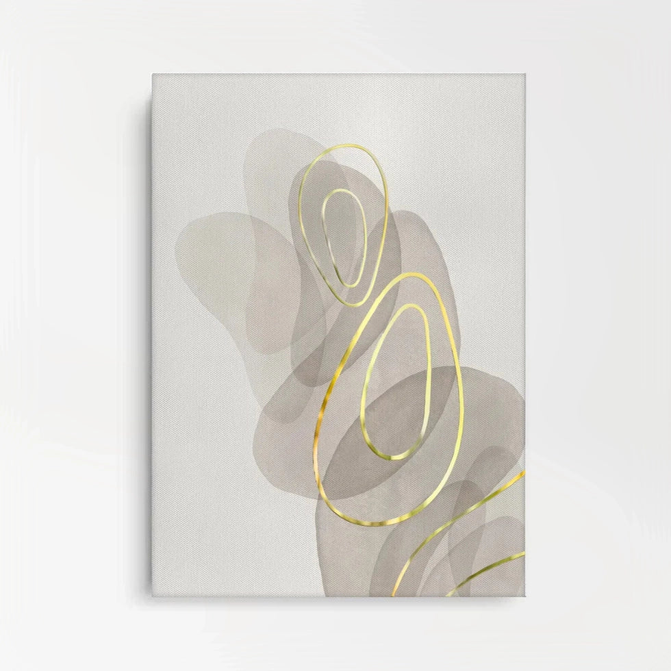 2Golden Trace - Canvas - Jasmineart.ae