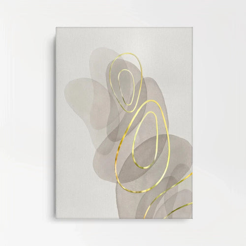 Golden Trace - Canvas - Jasmineart.ae