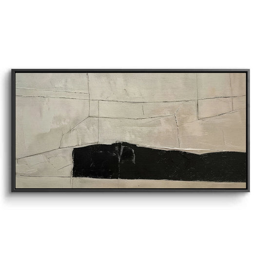 Obsidian Path abstract wall art with deep black tones and textured design for UAE home décor