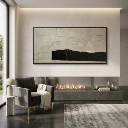 Elegant Obsidian Path wall art inspired by volcanic stone for stylish UAE living spaces