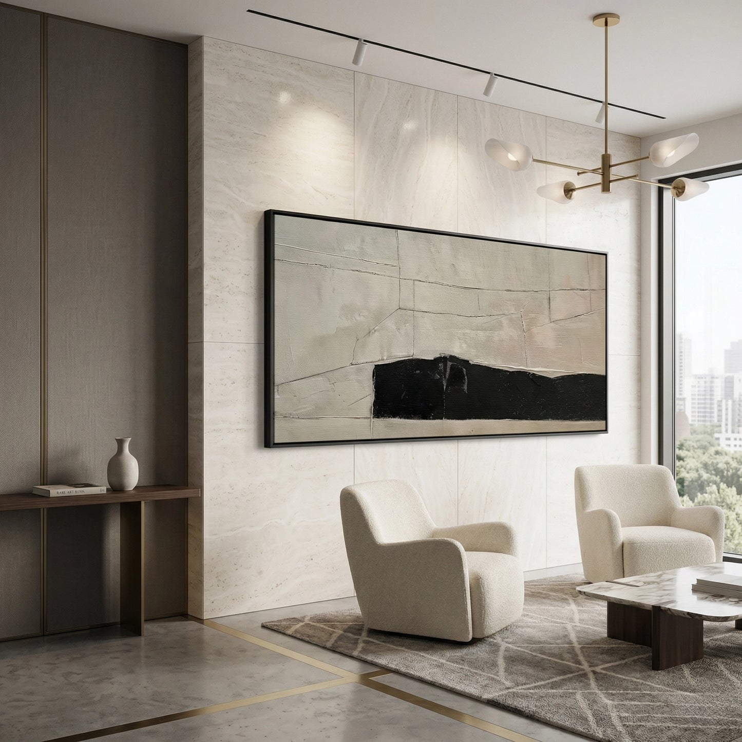 2Minimalist Obsidian Path artwork with bold dark palette and clean modern composition