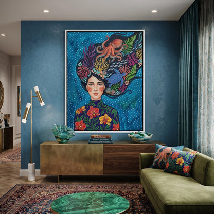 Ocean Goddess Marine Life - Canvas