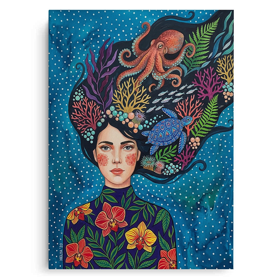 2Ocean Goddess Marine Life - Canvas