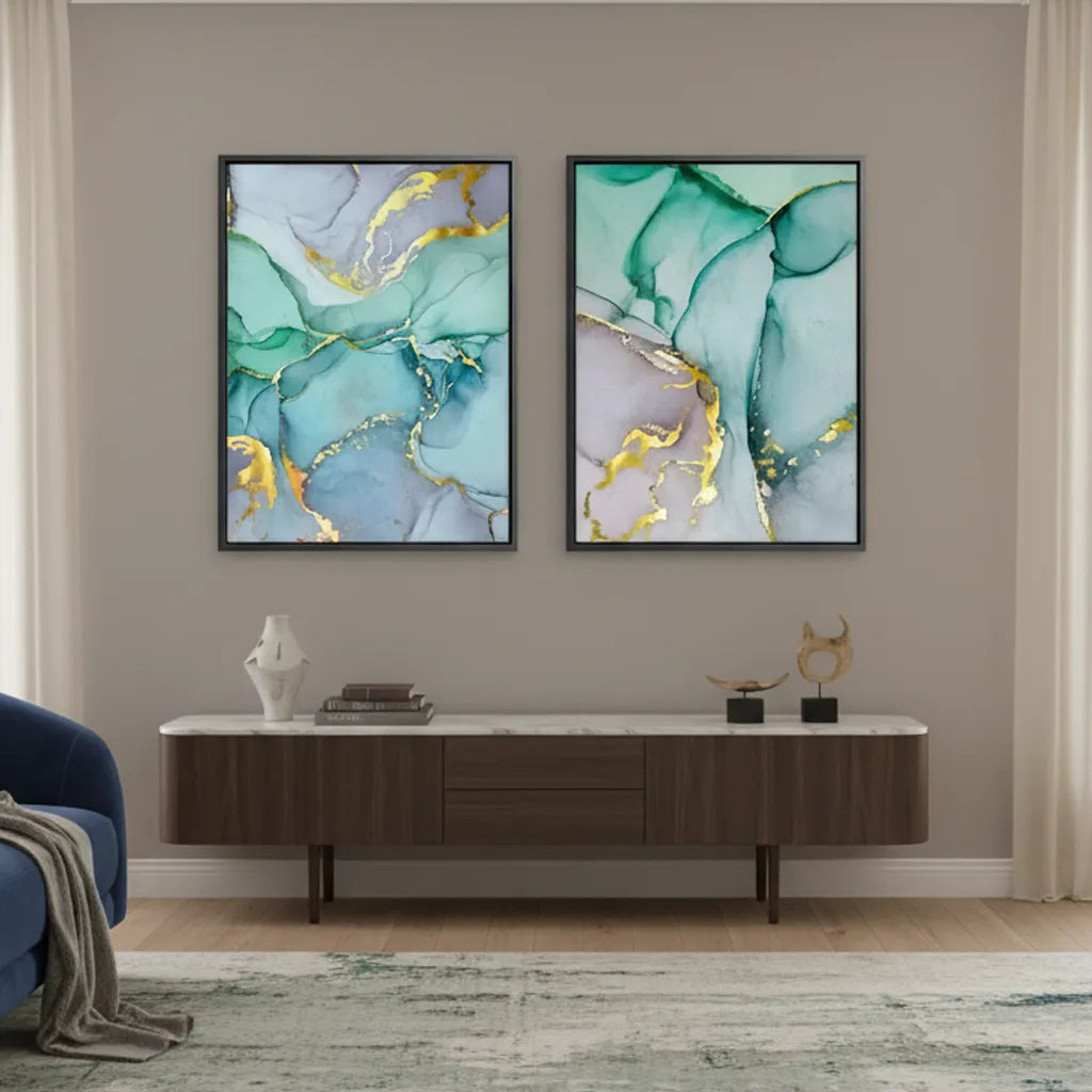 Ocean Jasper Set of 2 - Canvas - Jasmineart.ae