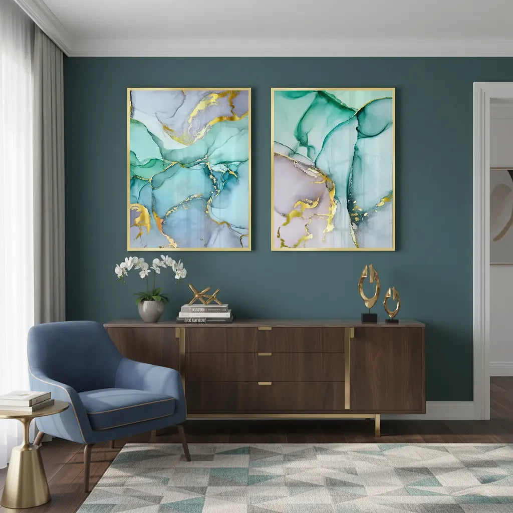 Ocean Jasper Set of 2 - Fine Art - Jasmineart.ae
