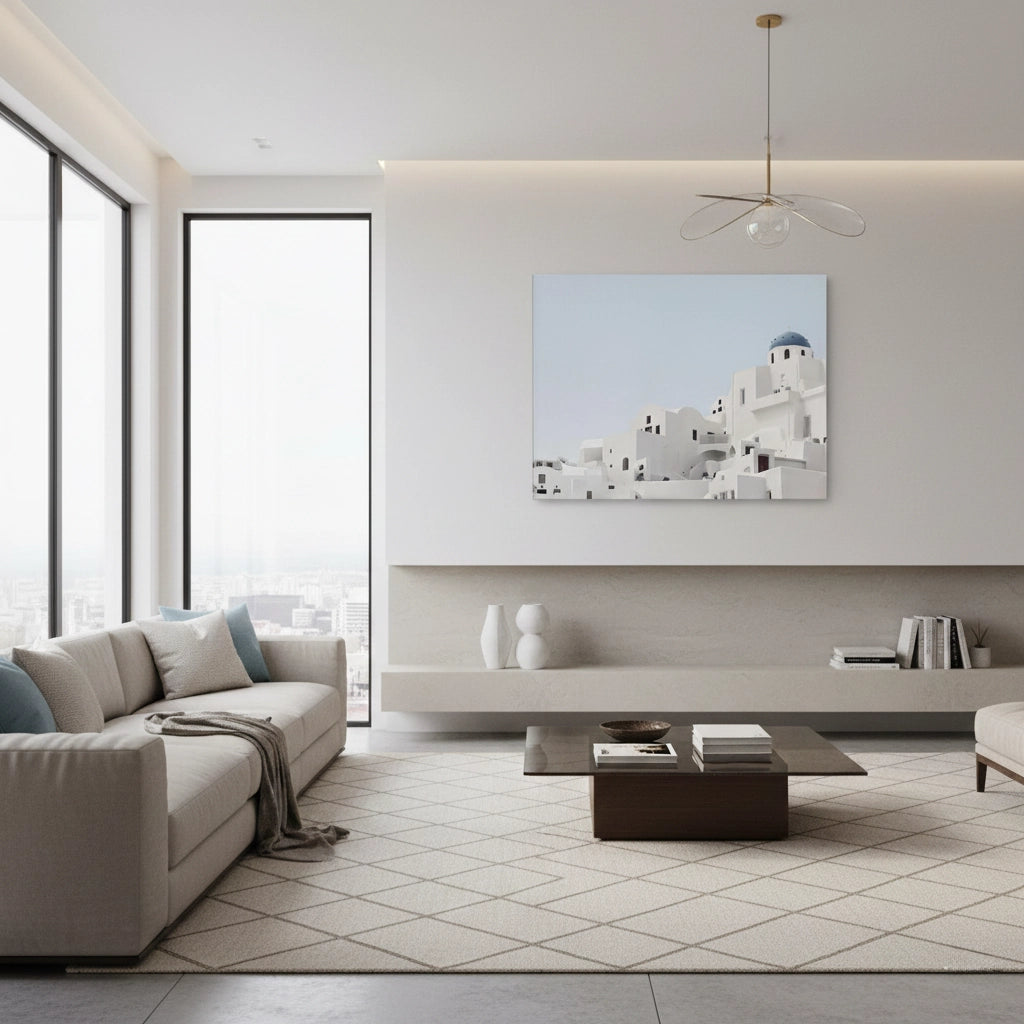 2Oia Santorini White Houses - Canvas