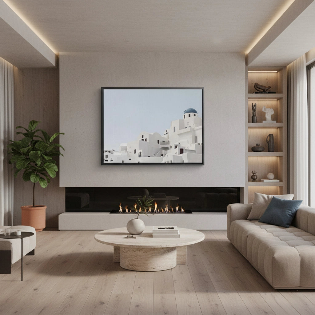 2Oia Santorini White Houses - Canvas