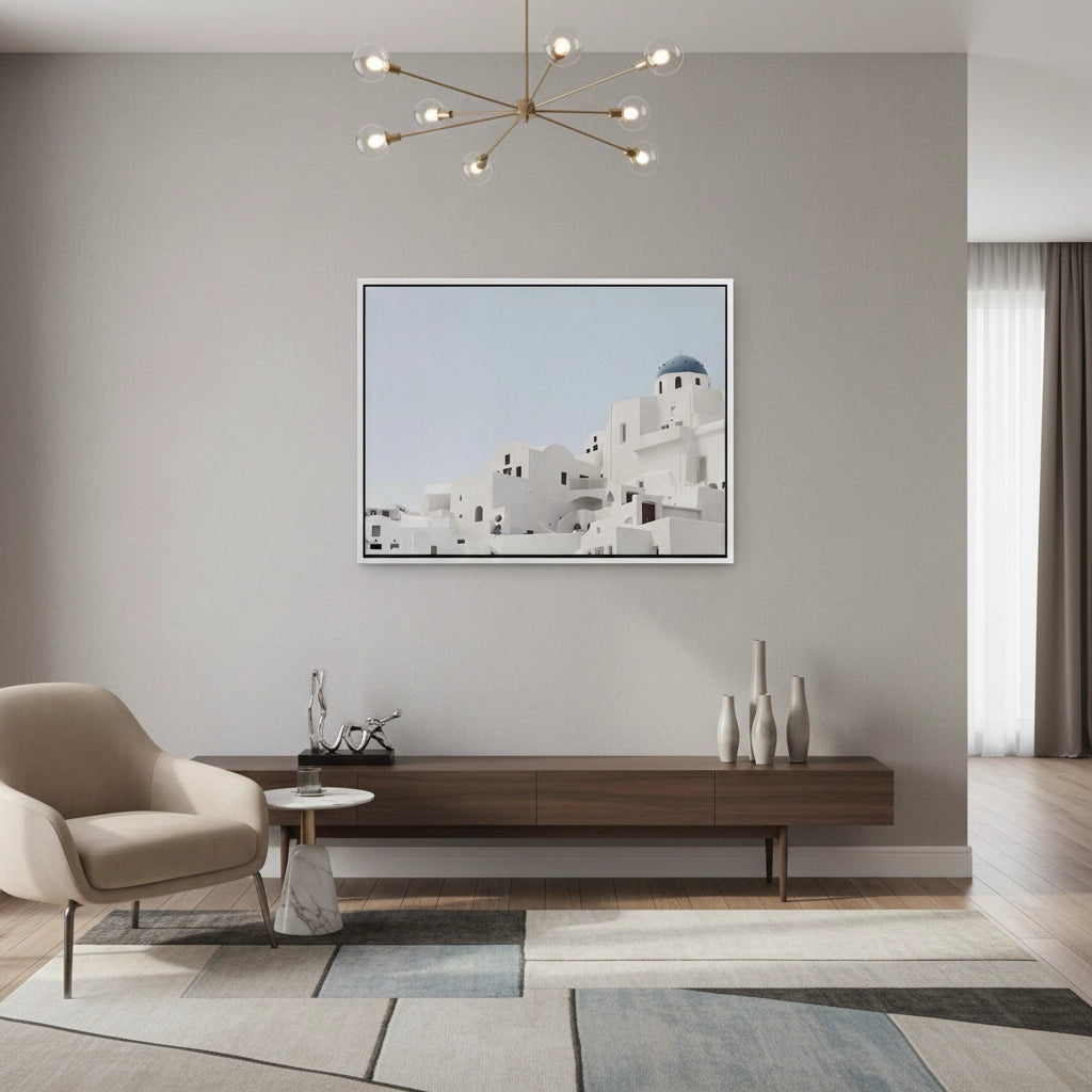 2Oia Santorini White Houses - Canvas