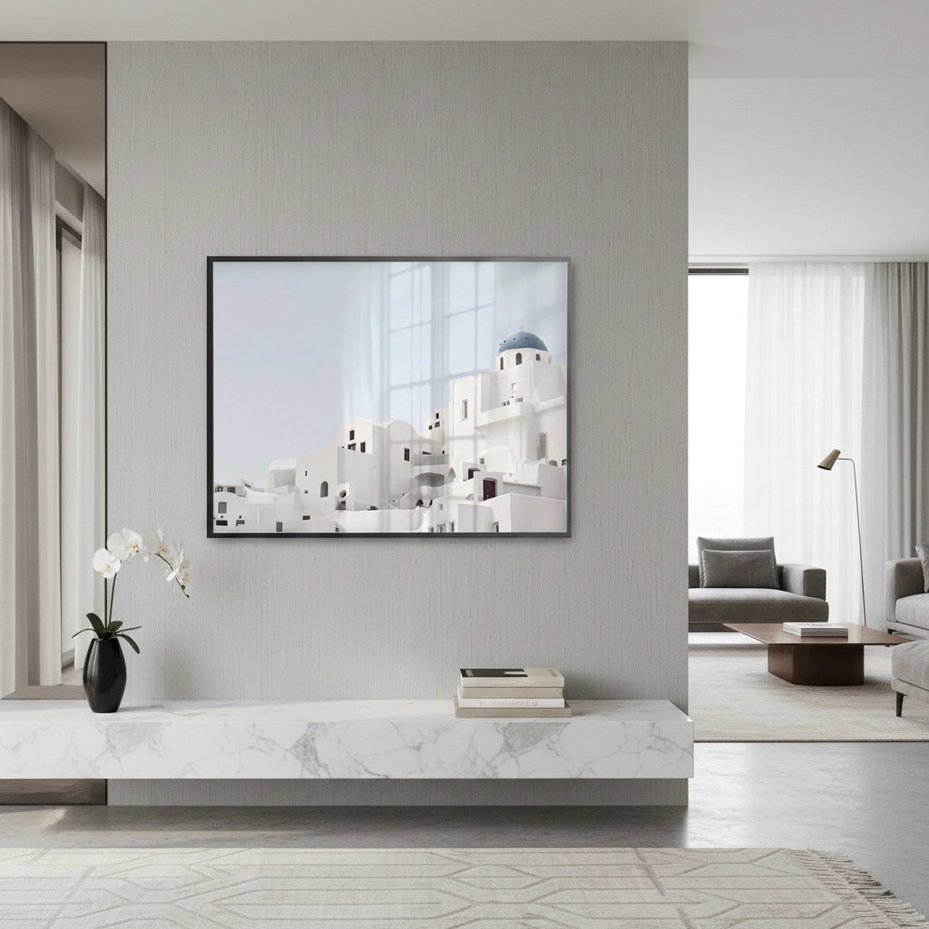 2Oia Santorini White Houses - Fine Art