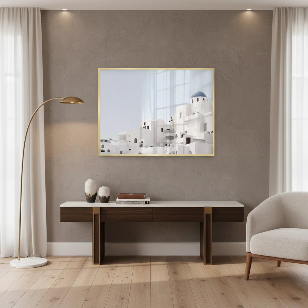 2Oia Santorini White Houses - Fine Art