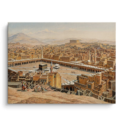 Old Mecca Cityscape - Canvas