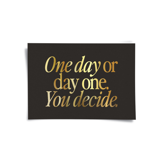 One Day or Day One - Poster