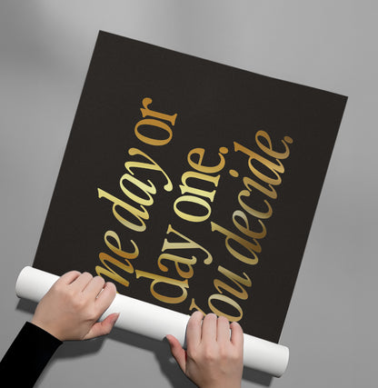 One Day or Day One - Poster