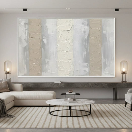 Organic Ivory Vertical Painting #OIVE550