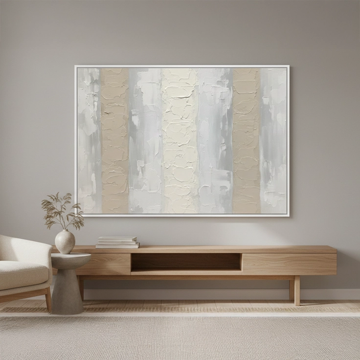 2Organic Ivory Vertical Painting #OIVE550