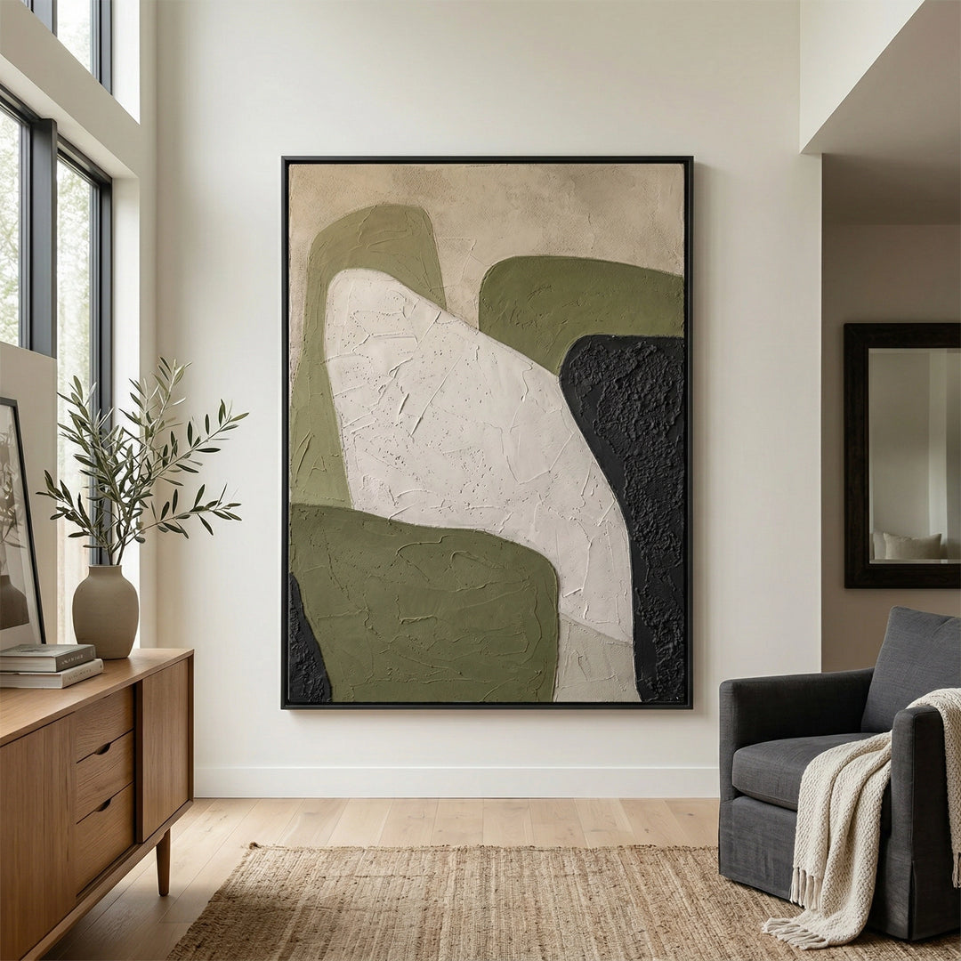 Earth Crust Inspired Abstract Painting for Luxury UAE Villas