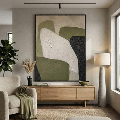 Raw Plaster Tectonic Artwork for Minimalist Abu Dhabi Home Decor