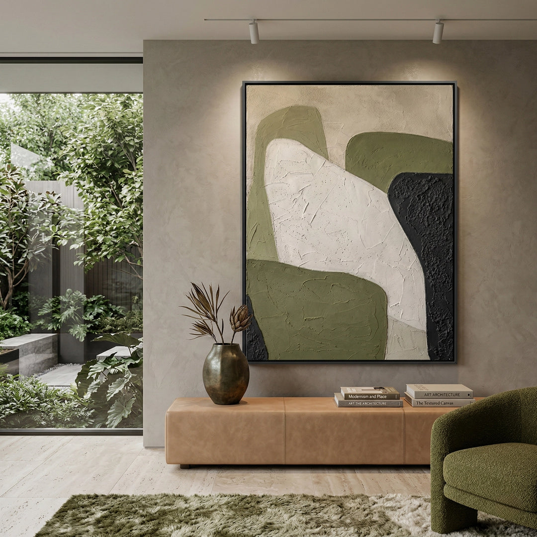 Sculptural Relief Wall Art Organic Tectonic Style UAE