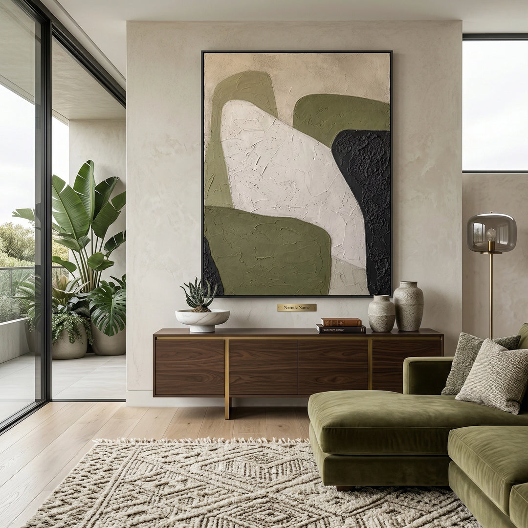 Neutral Earth Tone Tectonic Canvas for High-End Dubai Offices