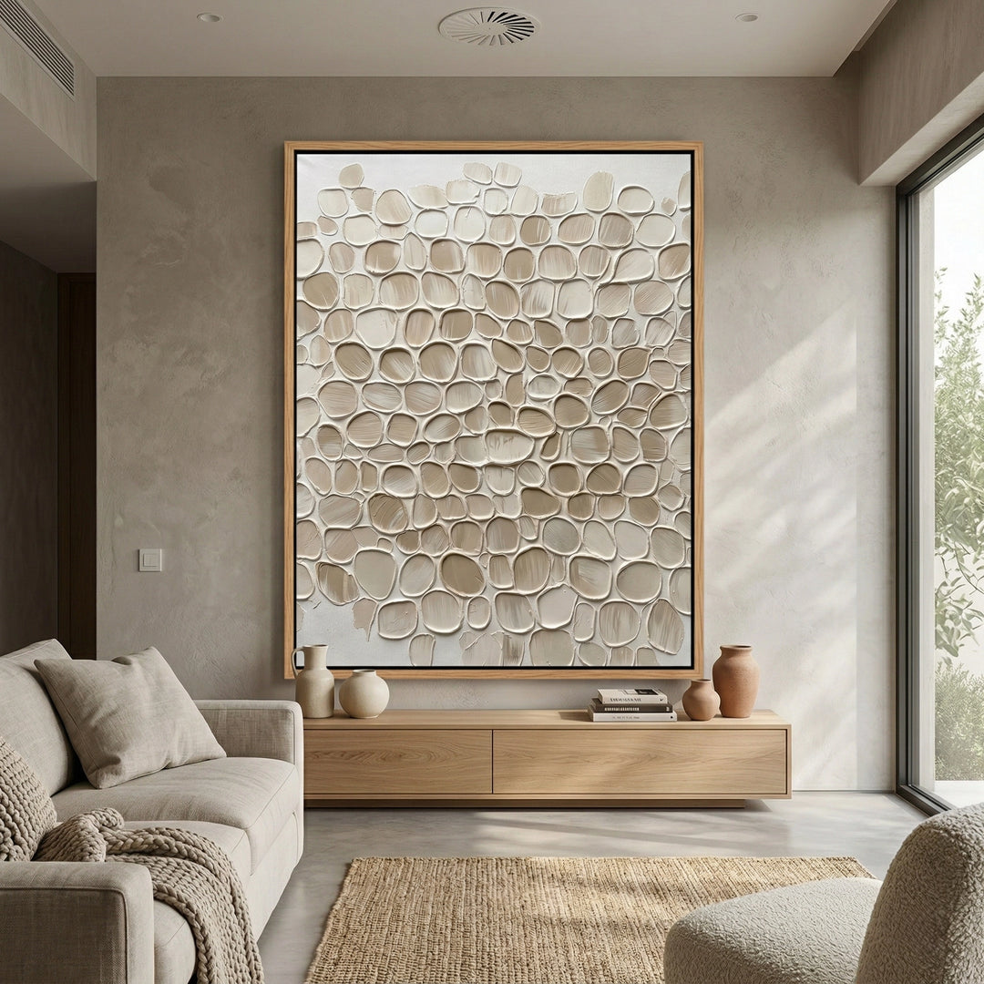 Handcrafted 'Oyster Shells' decorative tray with a natural iridescent inlay, an exquisite accessory for a high-end UAE coffee table.