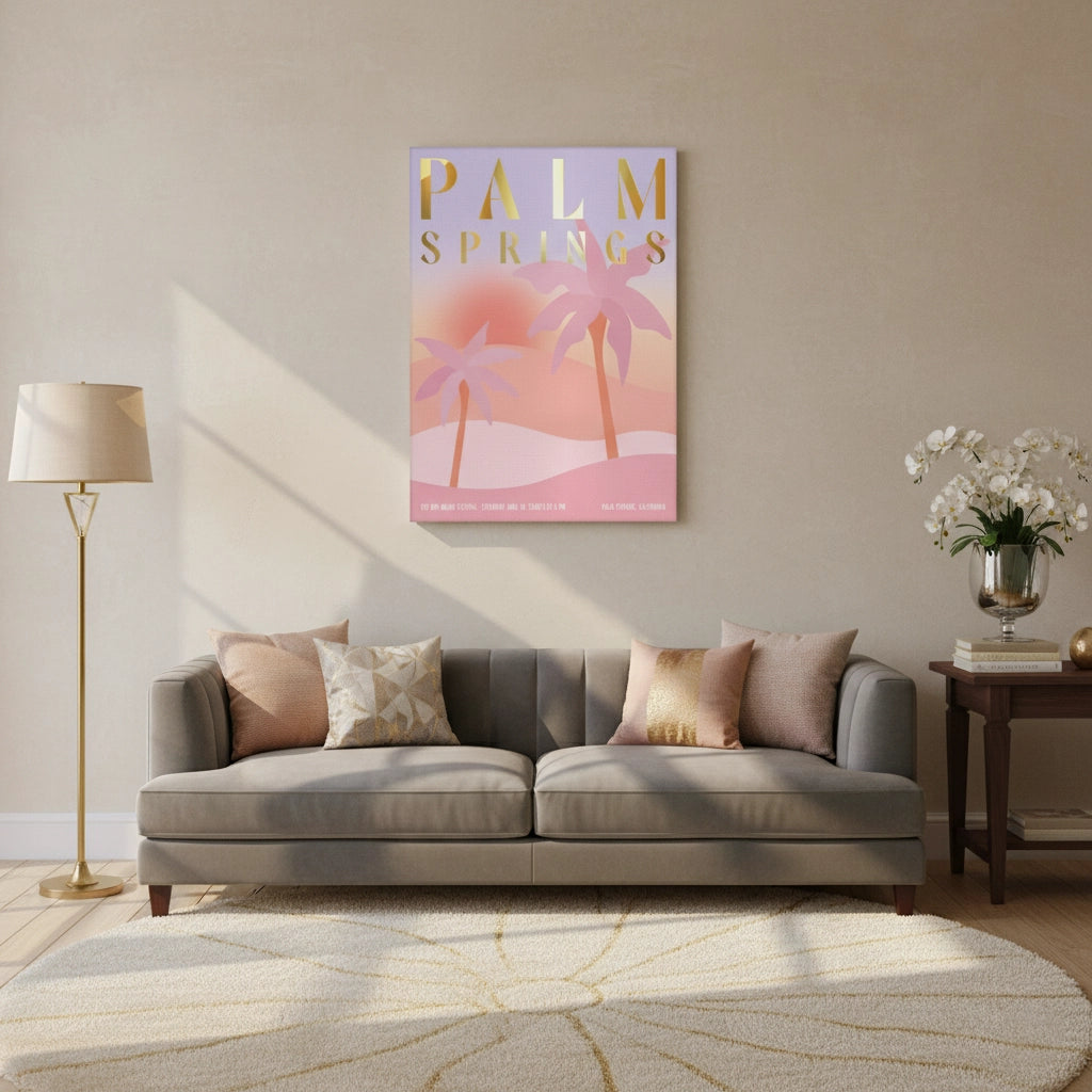 Palm Springs - Canvas - Jasmineart.ae