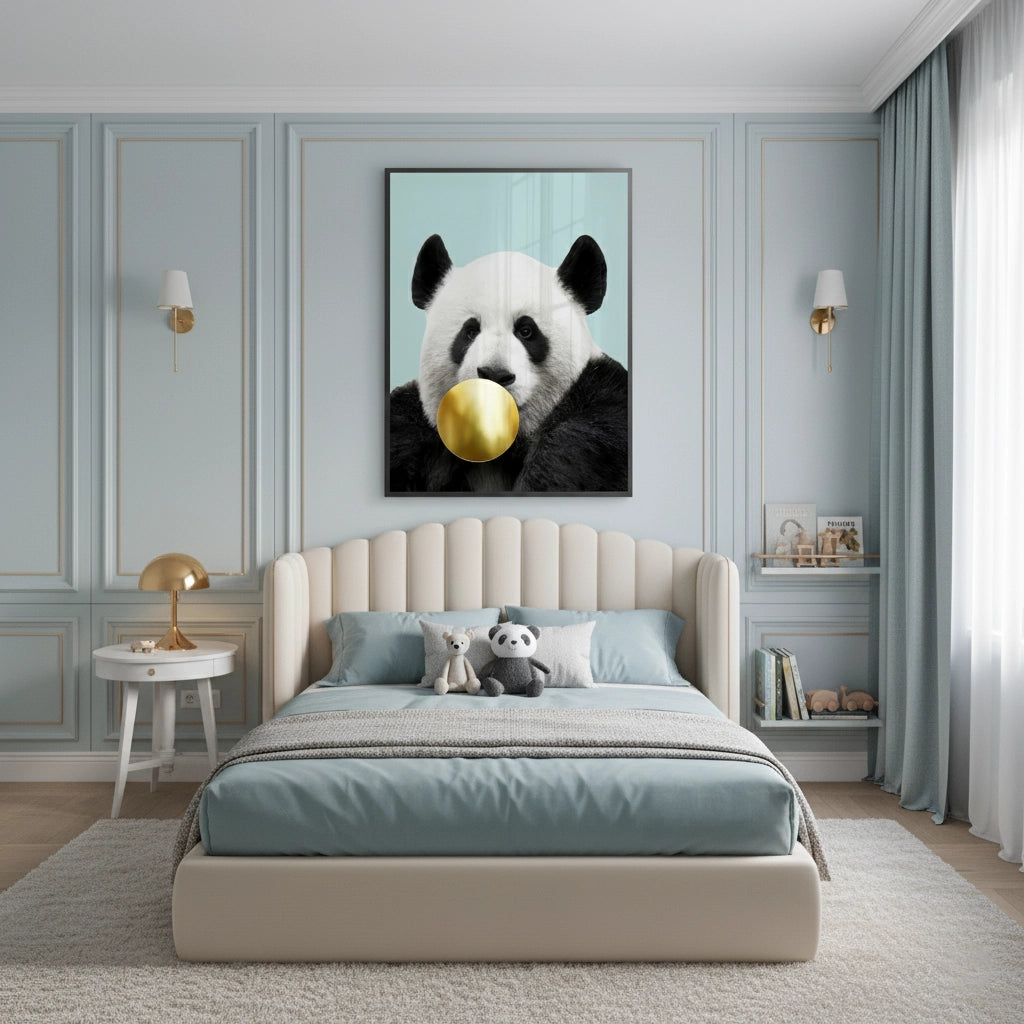Panda Bubble Gum - Fine Art - Jasmineart.ae