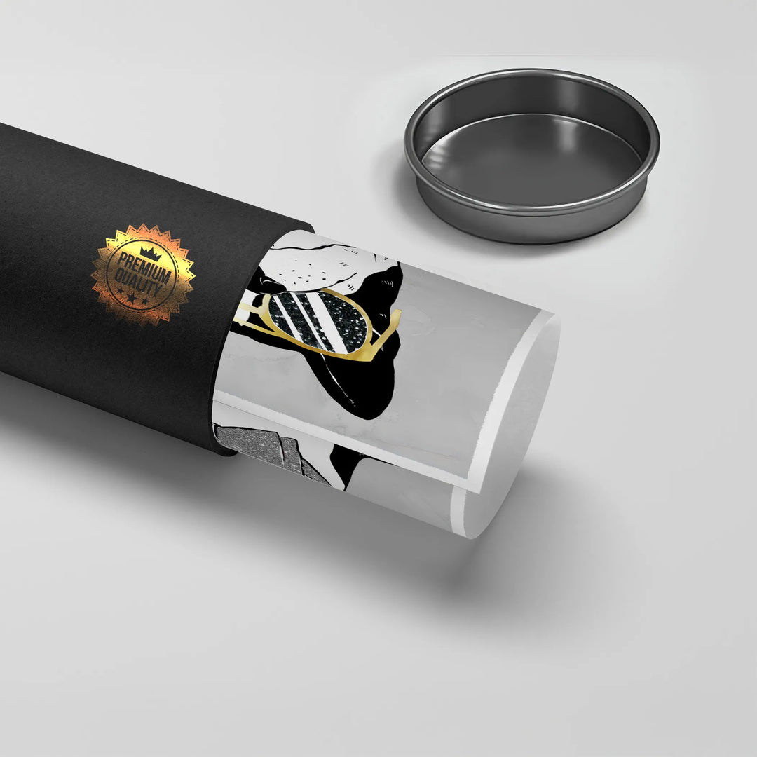 Rolled French Bulldog poster in premium quality black tube packaging