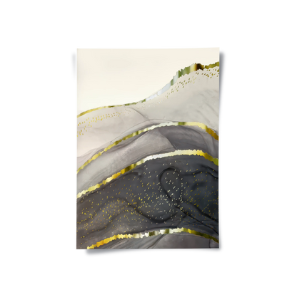 Golden Geode Set of 3 - Poster