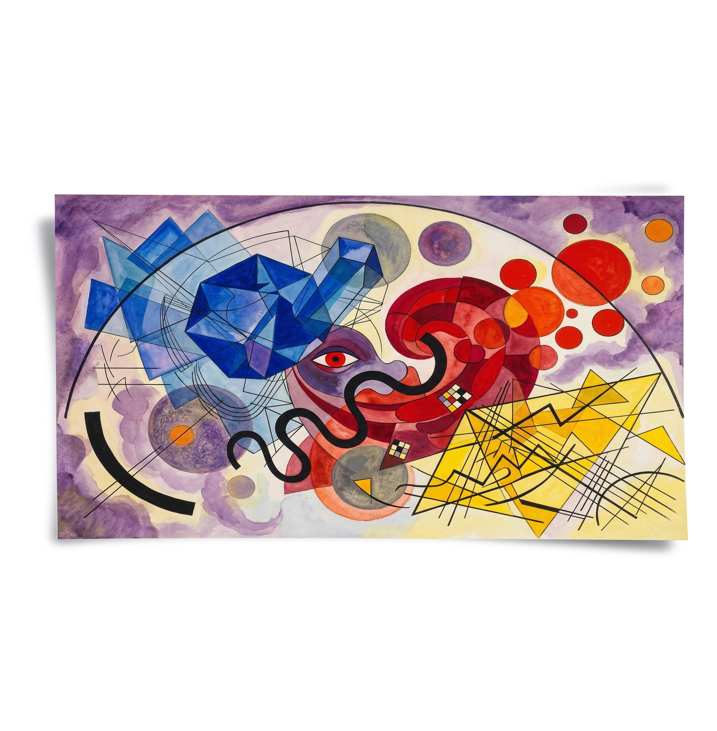 2Vibrant Geometric Surrealism - Poster