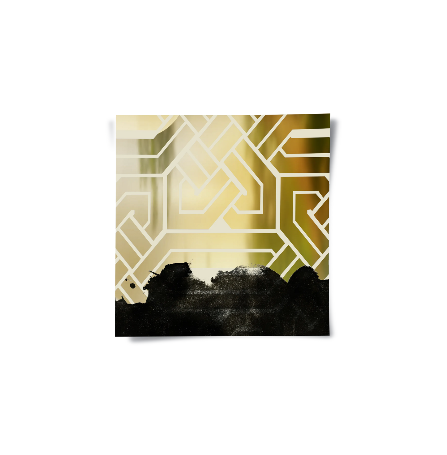 2Gold Geometric Abstract - Poster