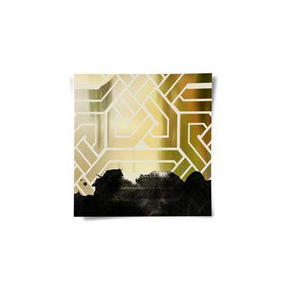 Gold Geometric Abstract - Poster