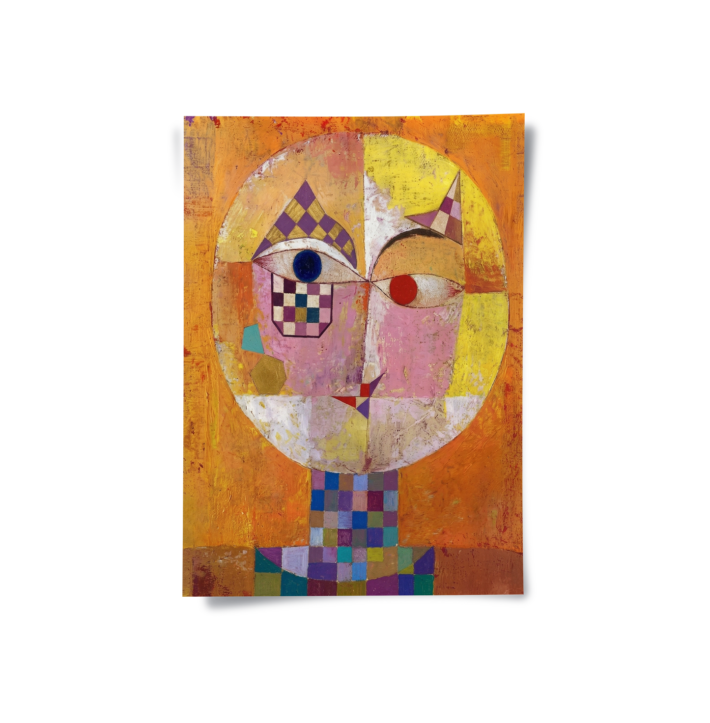 2Geometric Harlequin Portrait - Poster