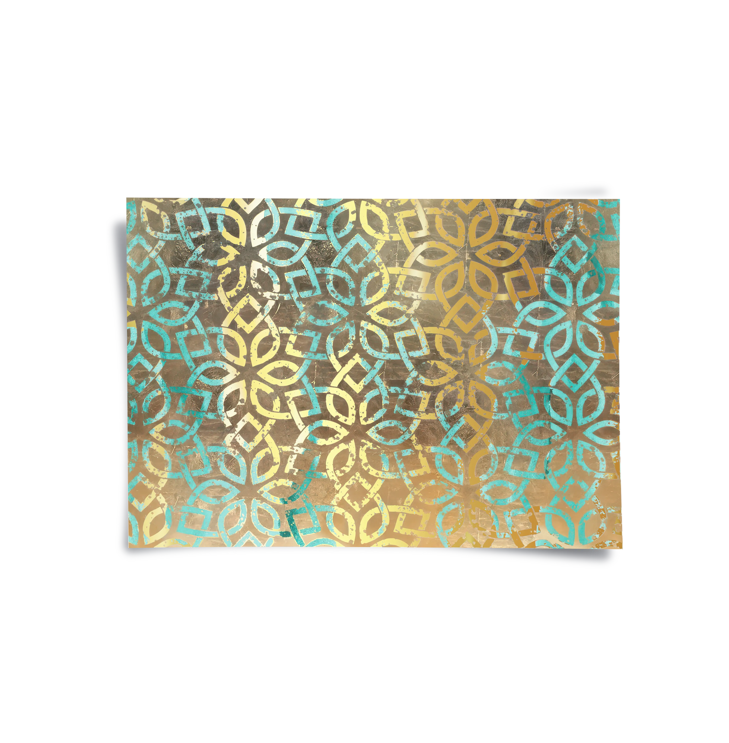 2Gold Teal Pattern - Poster